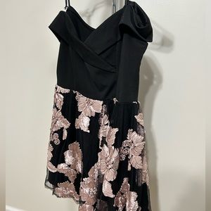 Black and pink formal dress